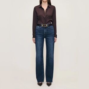 DL1961 Karmine Refined Wide Leg High Rise 33" Jeans NWT